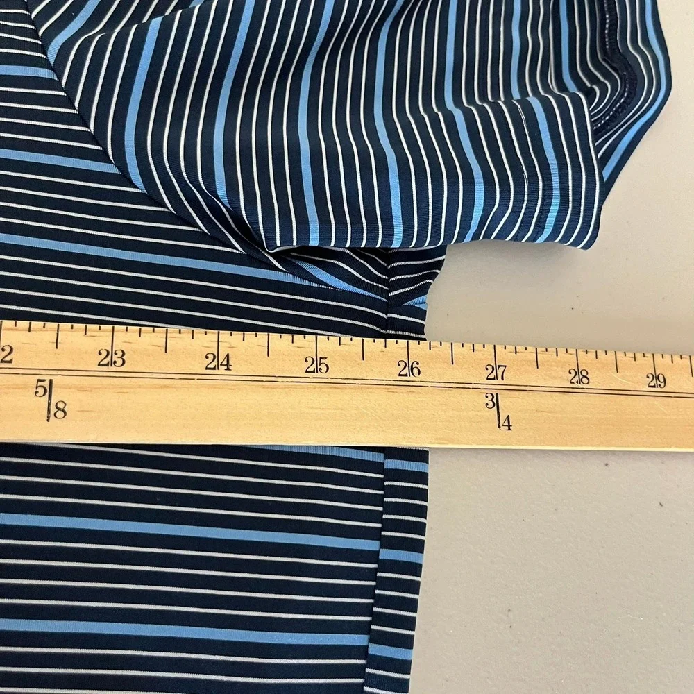 Adidas Mens 2XL Blue Striped Cold Springs Golf Country Club Polo Shirt